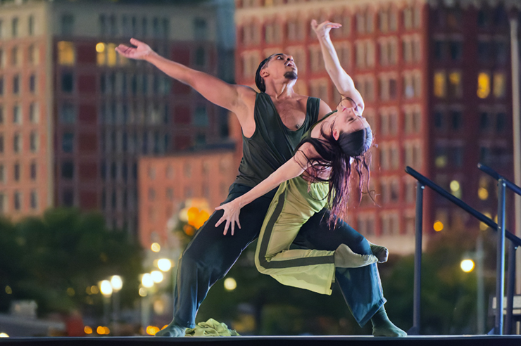 Battery Dance’s Kar’mel Small and Sarah Housepian in the premiere of “On-Still/World." Photo: Carl Glassman/Tribeca Trib